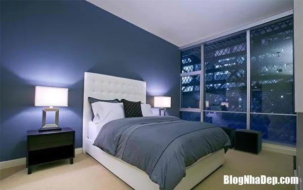 1ad474da232e4e5273b9faef18cdde36 Những không gian phòng ngủ đẹp thư giãn với sắc xanh blue