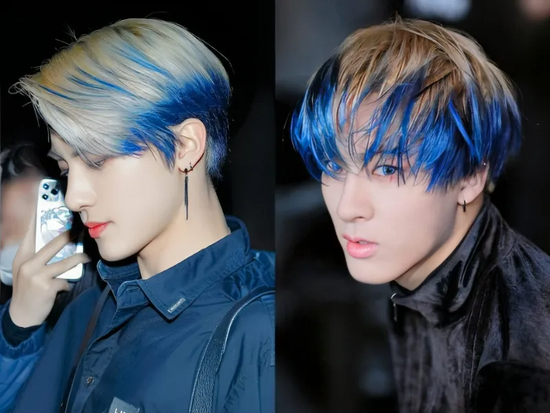 13+ kiểu tóc nhuộm màu xanh khói nam hot trend 2023