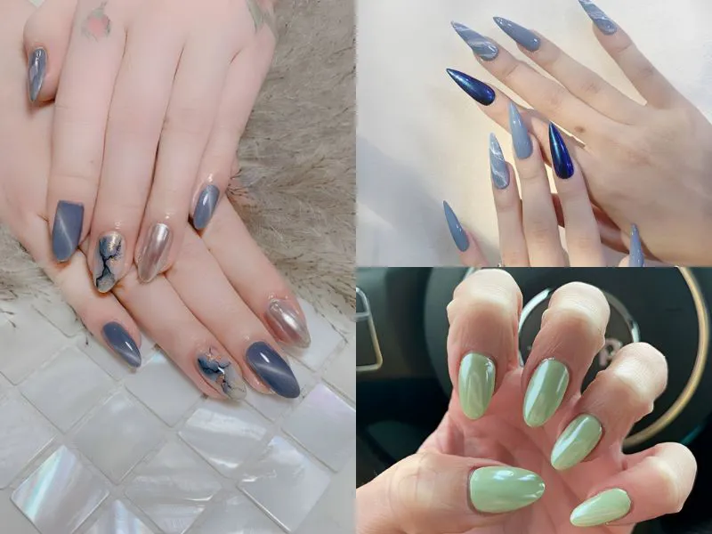 15+ mẫu nail màu xanh ngọc sành điệu “đánh gục” mọi cô nàng