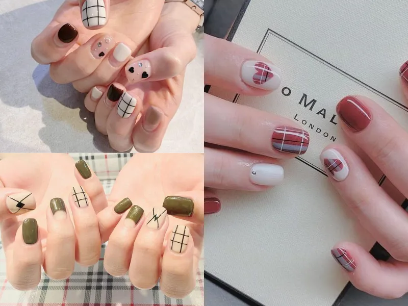 20+ mẫu nail caro trendy, xinh xắn, ấn tượng cho các nàng