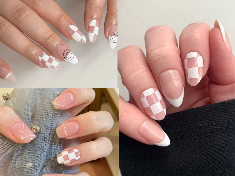 20+ mẫu nail caro trendy, xinh xắn, ấn tượng cho các nàng