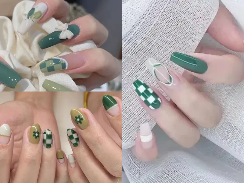 20+ mẫu nail caro trendy, xinh xắn, ấn tượng cho các nàng