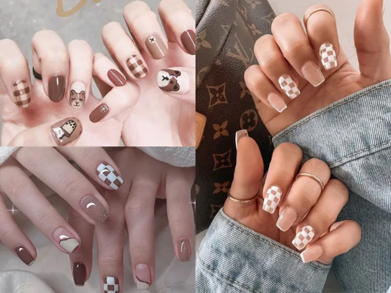 20+ mẫu nail caro trendy, xinh xắn, ấn tượng cho các nàng