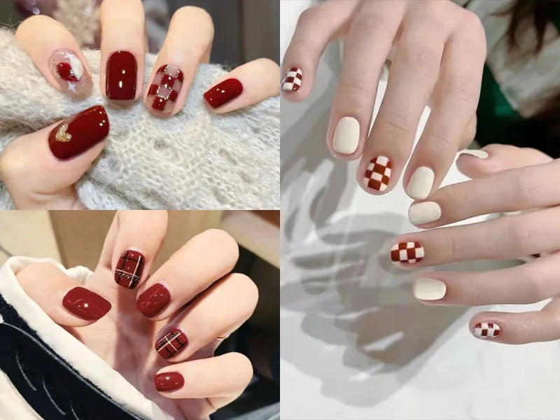 20+ mẫu nail caro trendy, xinh xắn, ấn tượng cho các nàng