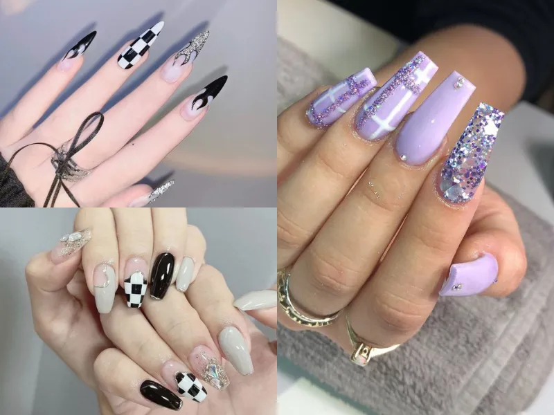 20+ mẫu nail caro trendy, xinh xắn, ấn tượng cho các nàng