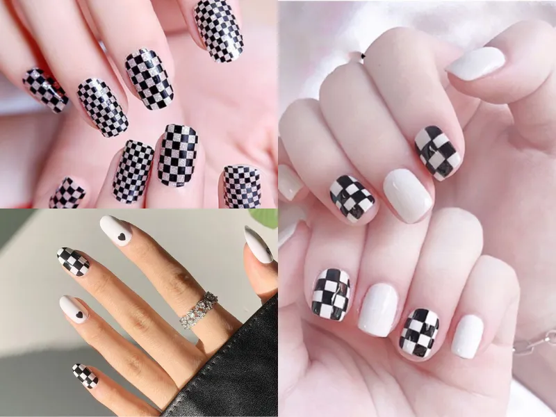 20+ mẫu nail caro trendy, xinh xắn, ấn tượng cho các nàng