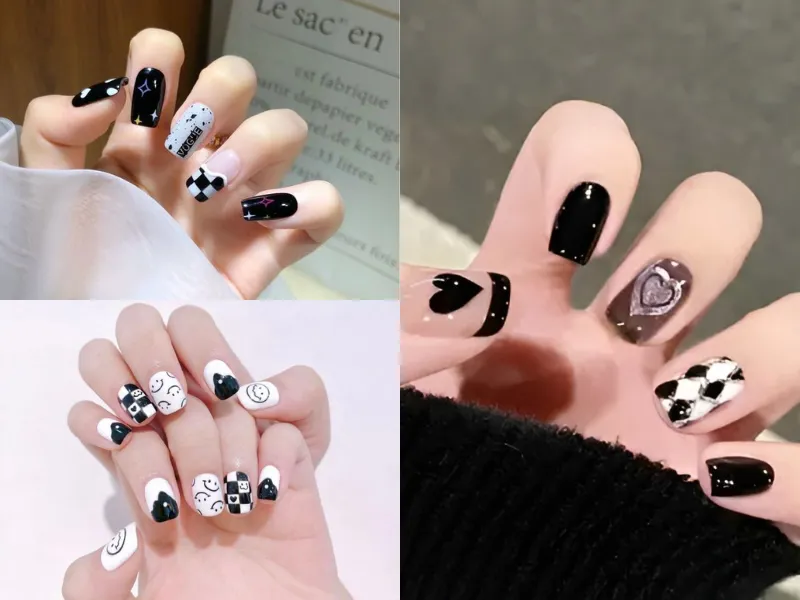 20+ mẫu nail caro trendy, xinh xắn, ấn tượng cho các nàng