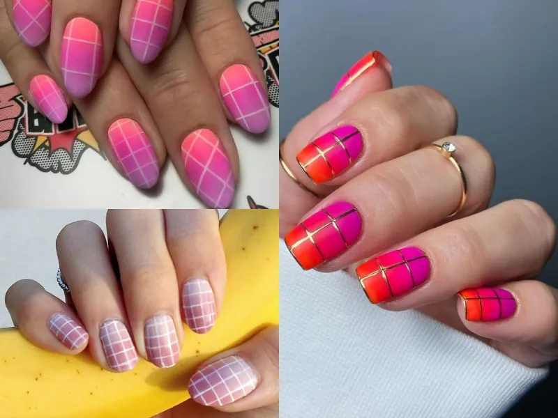 20+ mẫu nail caro trendy, xinh xắn, ấn tượng cho các nàng