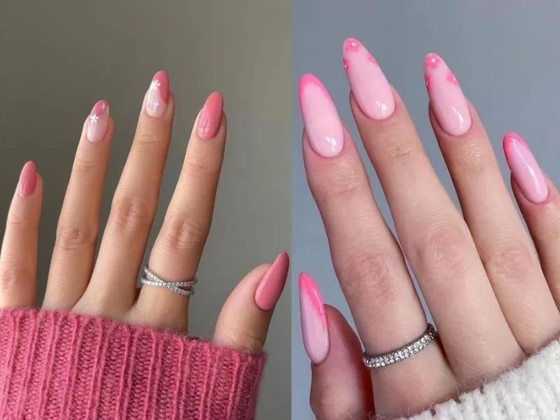 20+ mẫu nail màu hồng đẹp ngất ngây cho phái nữ