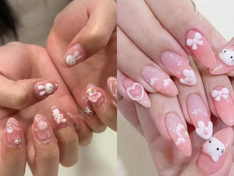 20+ mẫu nail màu hồng đẹp ngất ngây cho phái nữ