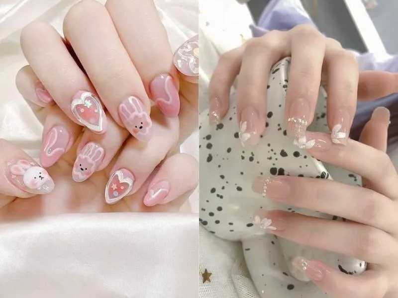 20+ mẫu nail màu hồng đẹp ngất ngây cho phái nữ