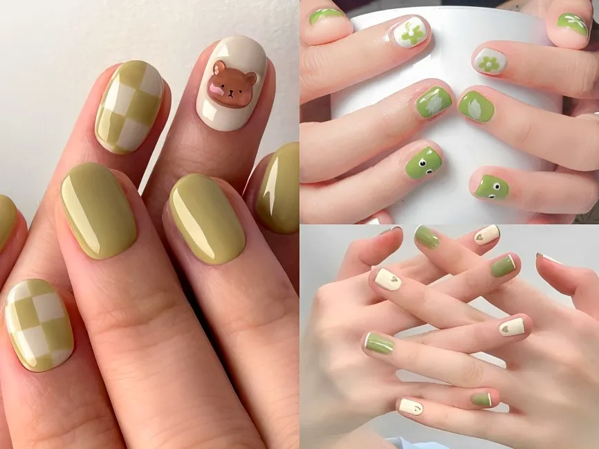 20+ mẫu nail màu xanh lá đẹp độc đáo và sành điệu