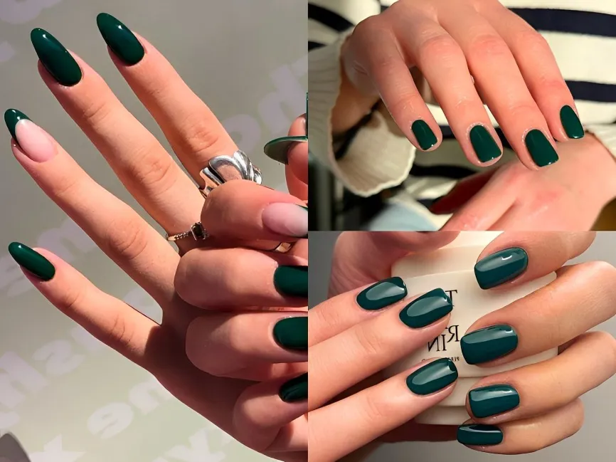 20+ mẫu nail màu xanh lá đẹp độc đáo và sành điệu