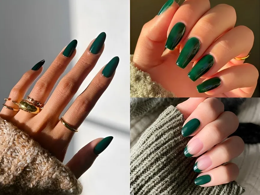 20+ mẫu nail màu xanh lá đẹp độc đáo và sành điệu