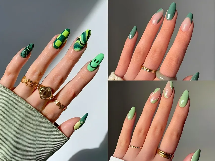 20+ mẫu nail màu xanh lá đẹp độc đáo và sành điệu