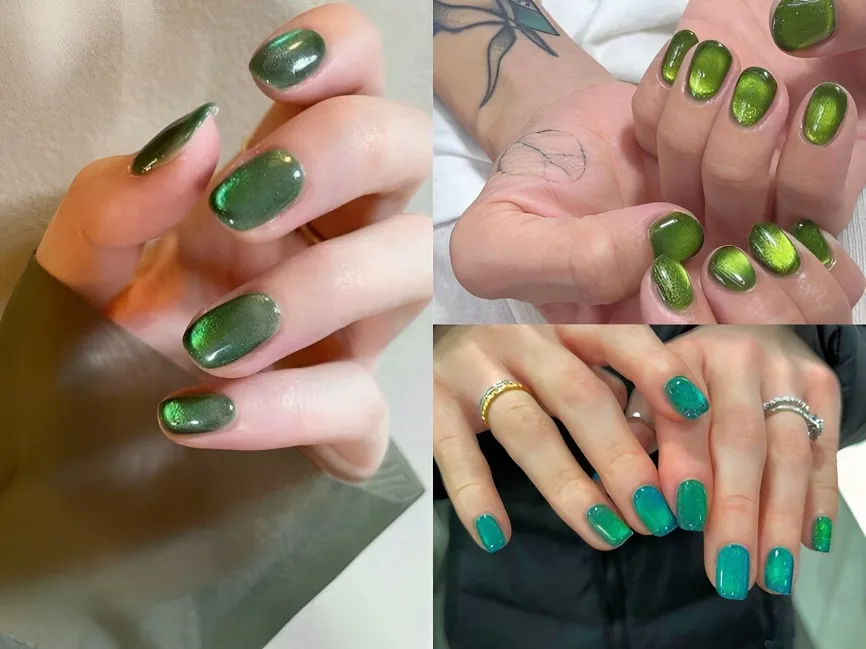 20+ mẫu nail màu xanh lá đẹp độc đáo và sành điệu