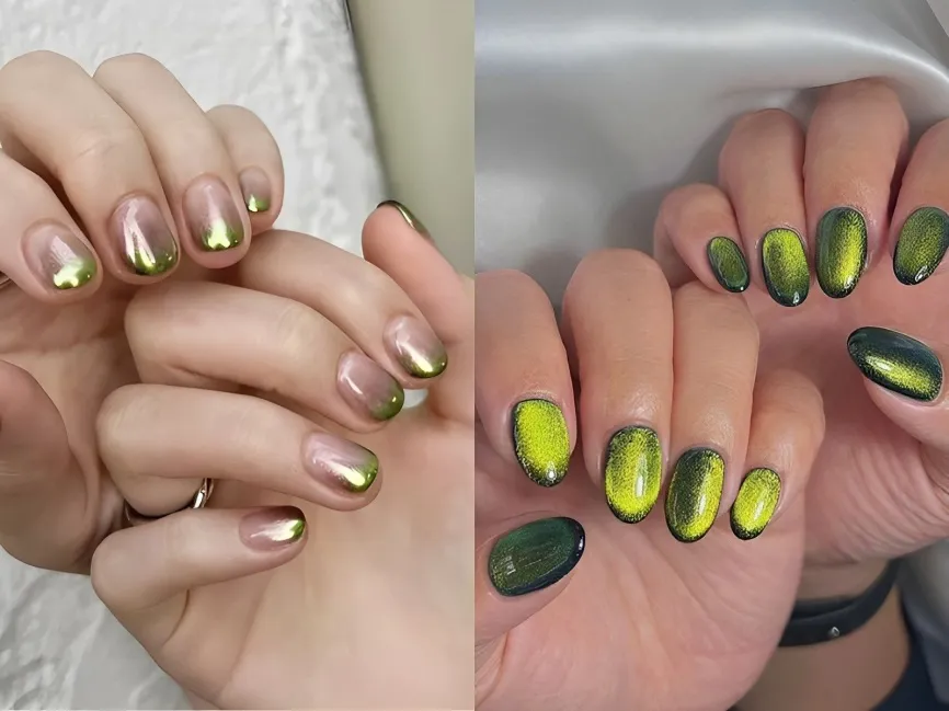 20+ mẫu nail màu xanh lá đẹp độc đáo và sành điệu