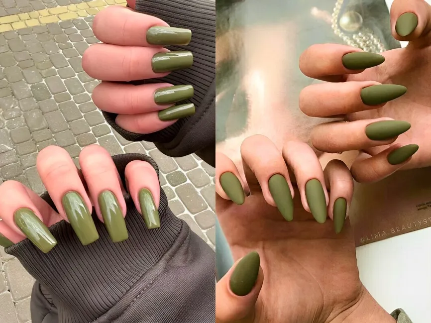 20+ mẫu nail màu xanh lá đẹp độc đáo và sành điệu