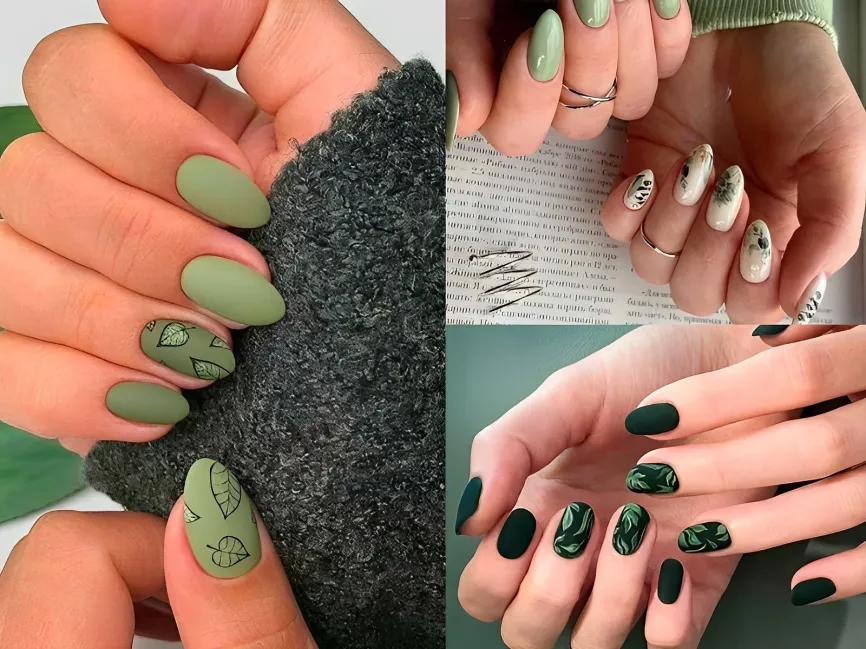 20+ mẫu nail màu xanh lá đẹp độc đáo và sành điệu