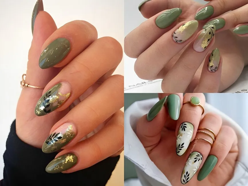 20+ mẫu nail màu xanh lá đẹp độc đáo và sành điệu