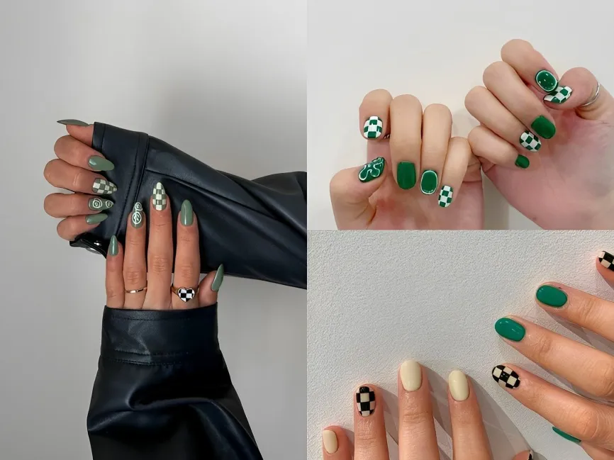 20+ mẫu nail màu xanh lá đẹp độc đáo và sành điệu