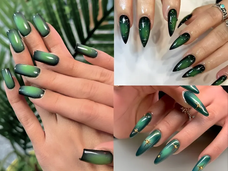 20+ mẫu nail màu xanh lá đẹp độc đáo và sành điệu