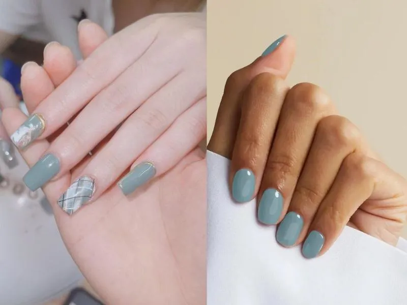 20+ mẫu nail màu xanh sáng da cho mọi bạn nữ