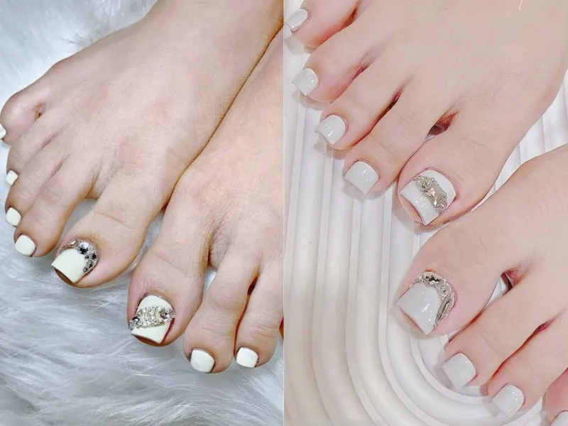 20+ mẫu nail với màu sơn móng chân làm trắng da, nữ tính