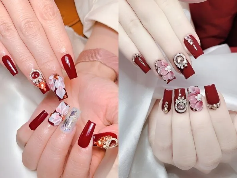 30+ mẫu nail Tết 2024 hot trend, rực rỡ đón Xuân sang