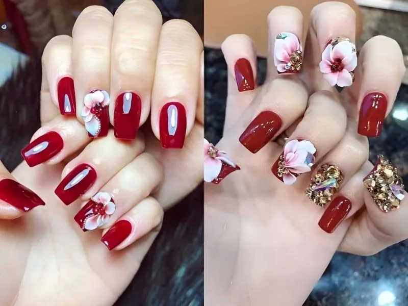 30+ mẫu nail Tết 2024 hot trend, rực rỡ đón Xuân sang