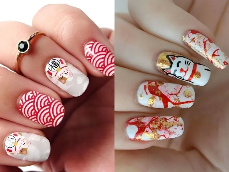 30+ mẫu nail Tết 2024 hot trend, rực rỡ đón Xuân sang