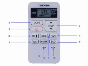 Cách chỉnh máy lạnh Toshiba bằng remote chi tiết nhất