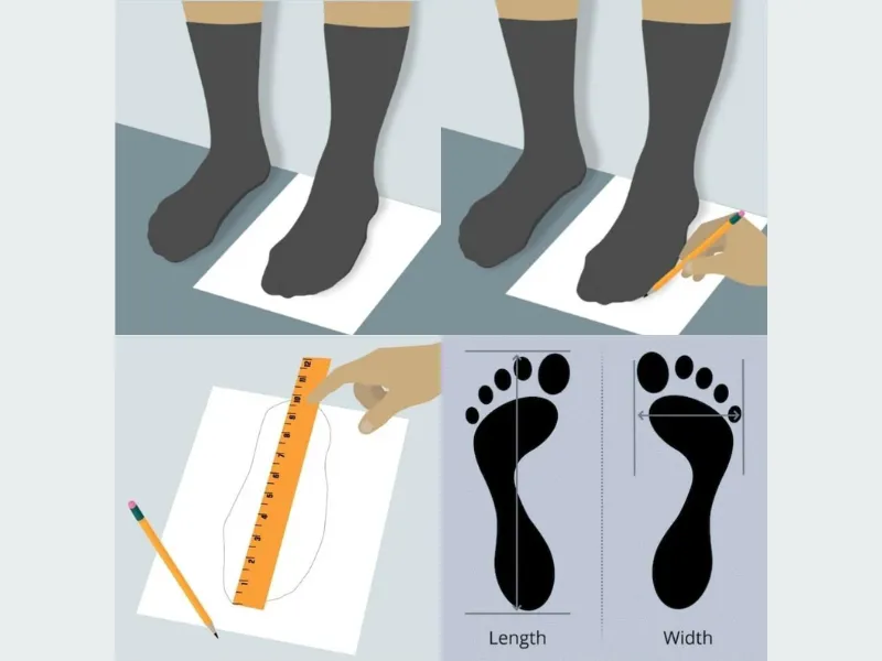 Cách đo size giày chuẩn nhất và bảng quy đổi size giày chi tiết