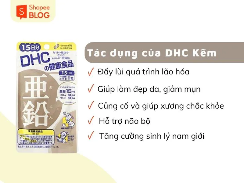 Cách uống DHC Kẽm và Vitamin C làm đẹp da hiệu quả, an toàn