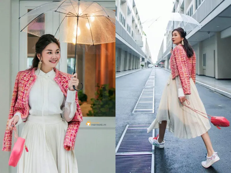 Gợi ý 12+ cách phối đồ với chân váy xếp ly dài mùa đông chuẩn Fashionista