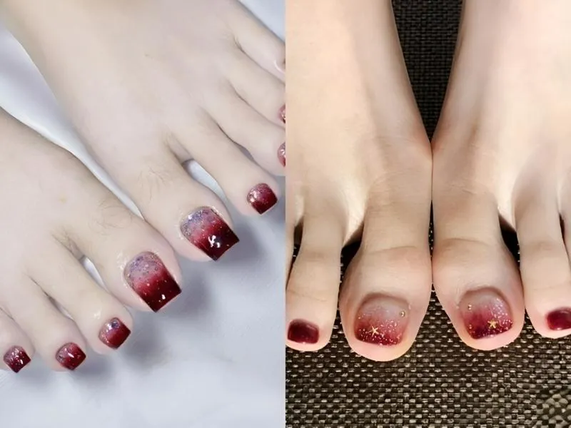 Gợi ý 20+ mẫu móng chân đẹp màu đỏ sáng da và cuốn hút