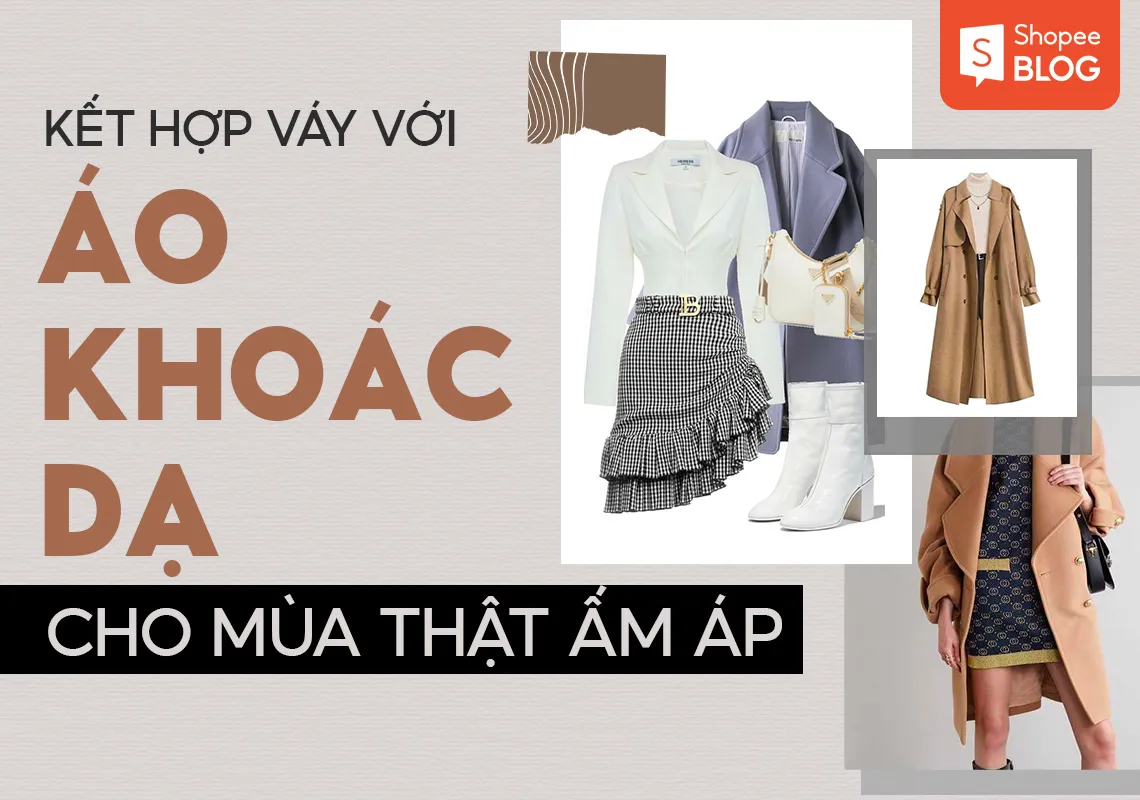 Kết hợp váy với áo khoác dạ cho mùa đông ấm áp