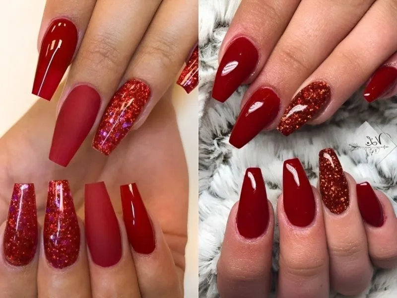 Mách nàng 20+ mẫu nail kim tuyến lấp lánh, đầy cuốn hút