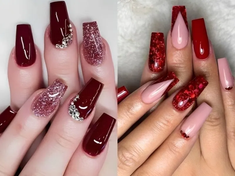 Mách nàng 20+ mẫu nail kim tuyến lấp lánh, đầy cuốn hút