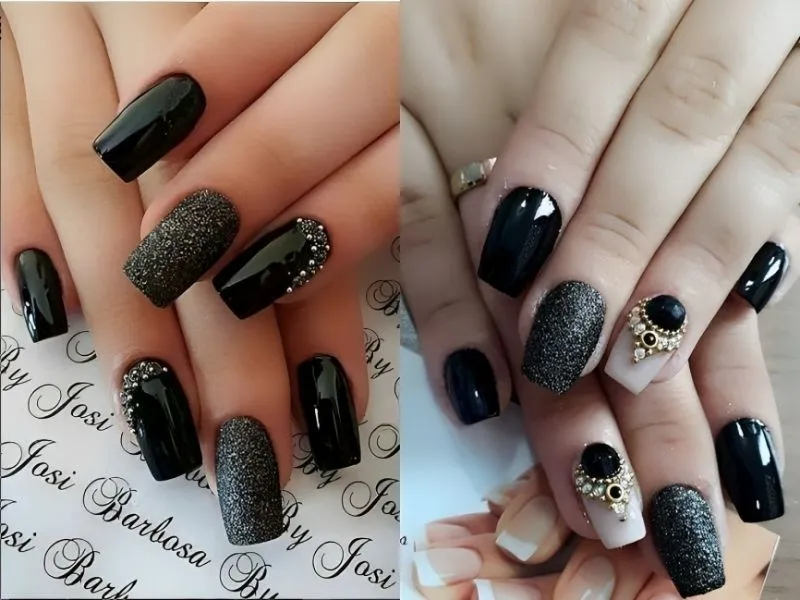 Mách nàng 20+ mẫu nail kim tuyến lấp lánh, đầy cuốn hút