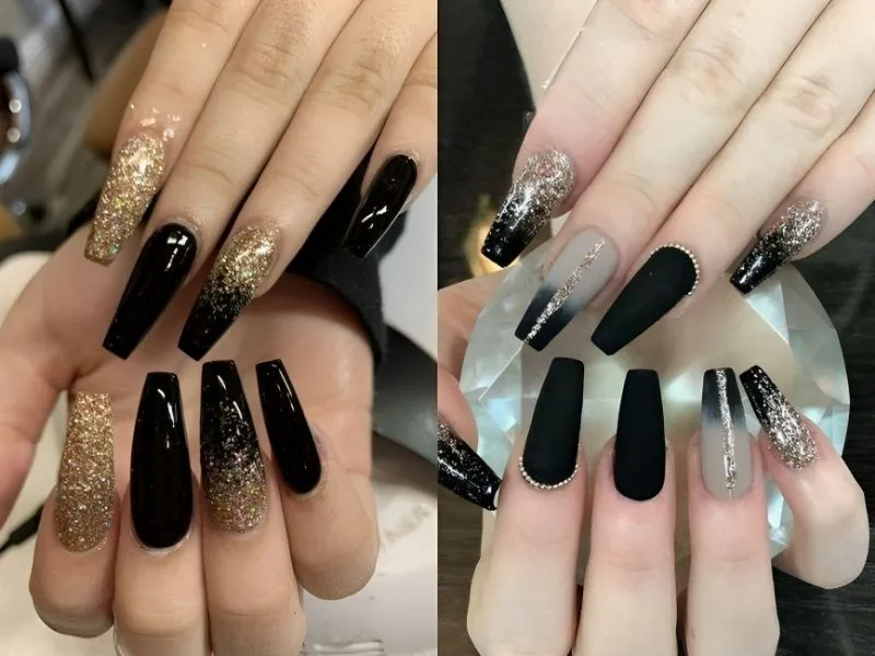 Mách nàng 20+ mẫu nail kim tuyến lấp lánh, đầy cuốn hút