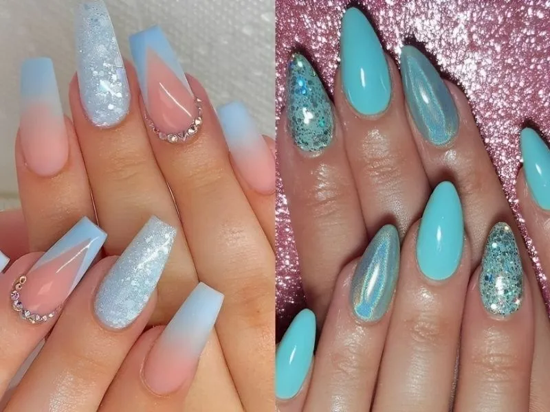 Mách nàng 20+ mẫu nail kim tuyến lấp lánh, đầy cuốn hút