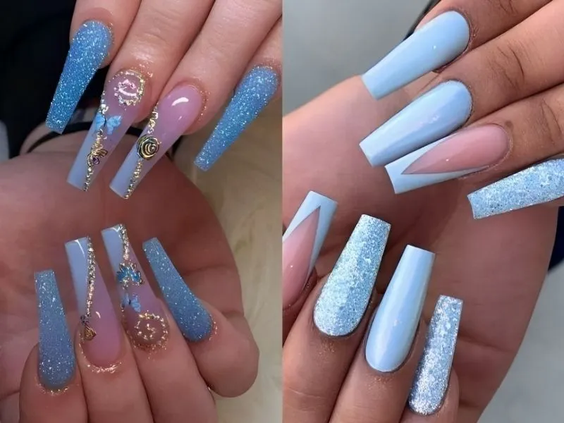 Mách nàng 20+ mẫu nail kim tuyến lấp lánh, đầy cuốn hút