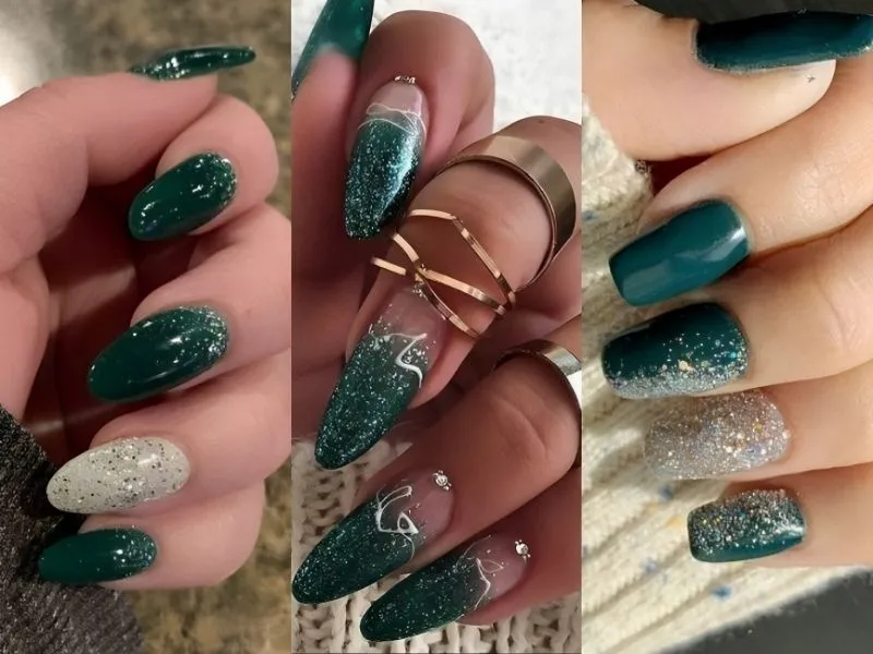 Mách nàng 20+ mẫu nail kim tuyến lấp lánh, đầy cuốn hút