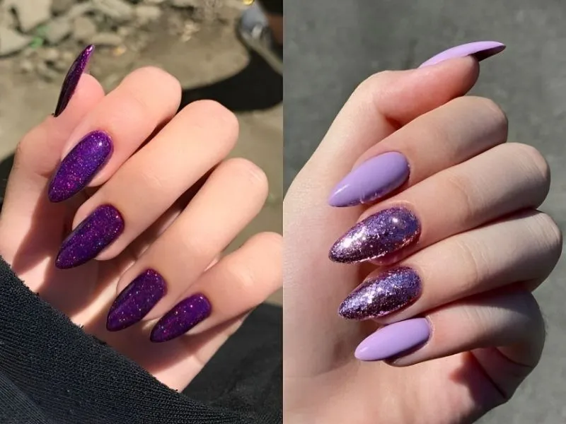 Mách nàng 20+ mẫu nail kim tuyến lấp lánh, đầy cuốn hút