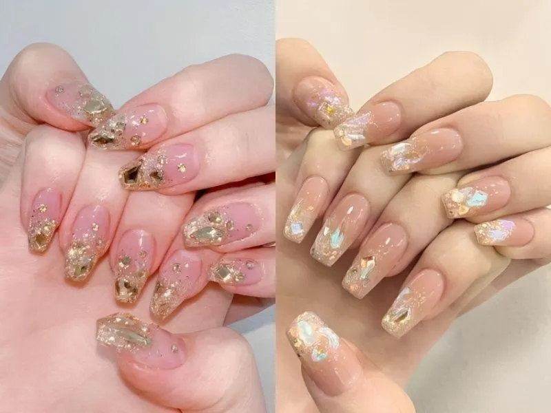 Mách nàng 20+ mẫu nail kim tuyến lấp lánh, đầy cuốn hút