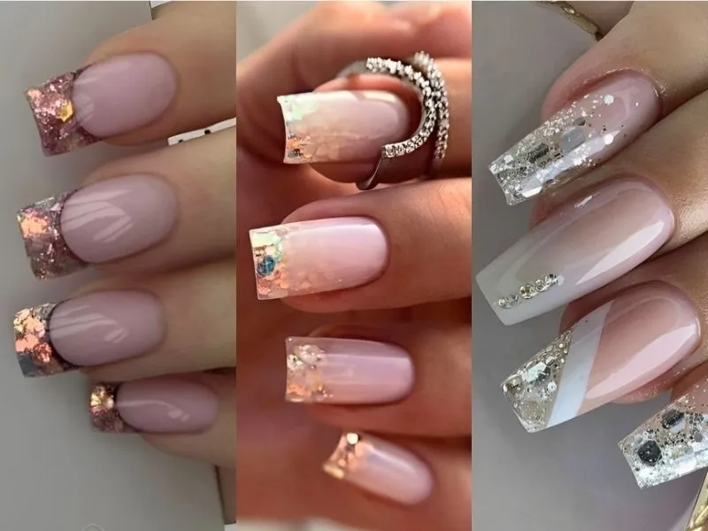 Mách nàng 20+ mẫu nail kim tuyến lấp lánh, đầy cuốn hút