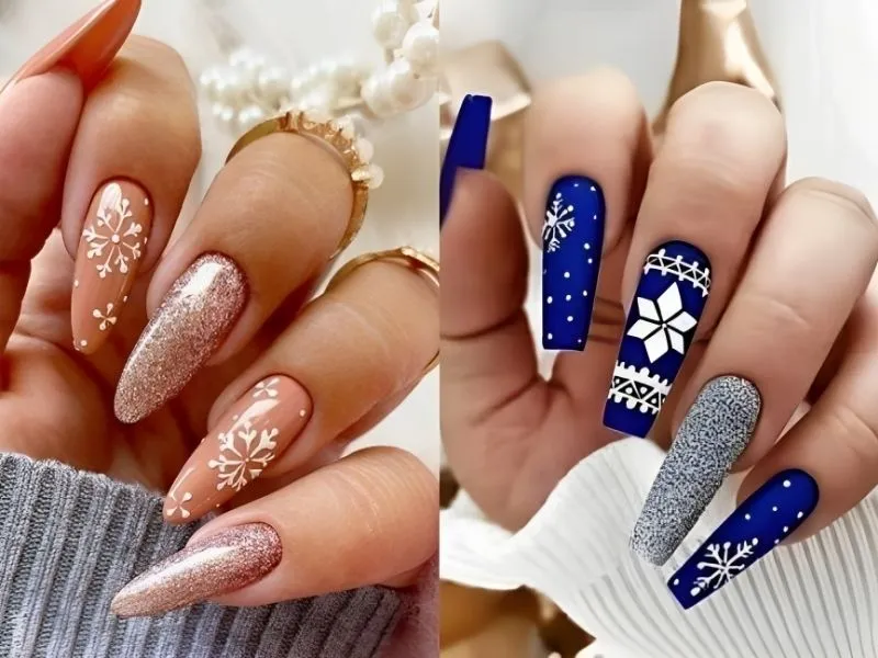 Mách nàng 20+ mẫu nail kim tuyến lấp lánh, đầy cuốn hút