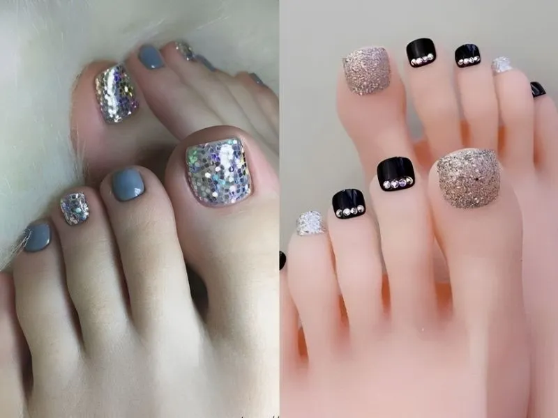 Mách nàng 20+ mẫu nail kim tuyến lấp lánh, đầy cuốn hút