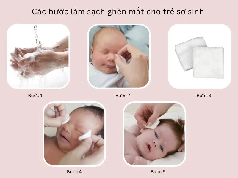 Nguyên nhân đổ ghèn & cách làm sạch ghèn mắt cho trẻ sơ sinh